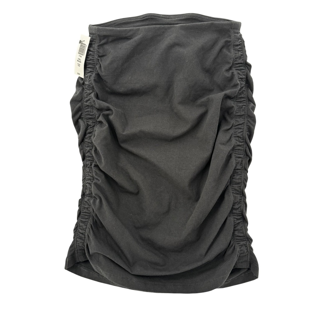 TNA Chill Aritzia Malibu Skirt Womens XS Black Ruched Bodycon Mini Stretch NWT